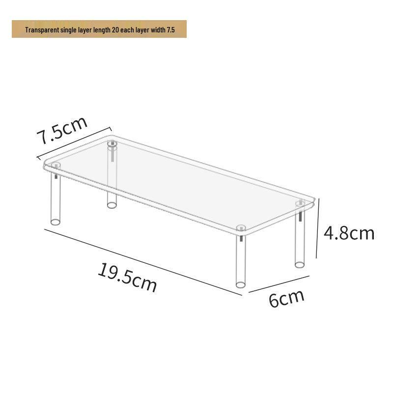 

Акриловая трехъярусная ручная стойка для кукол Pop Mart, косметики Jasmine, кошельков и ювелирных изделий 1-layer 20cm standard
