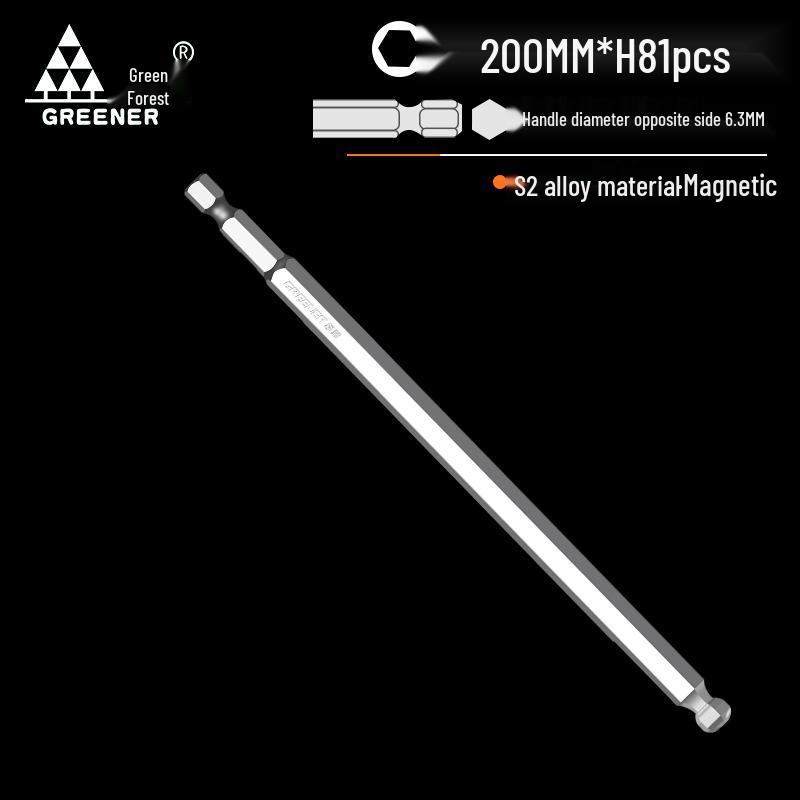Green Forest High-Hardness Ball Head Magnetic Hex Screwdriver for Electric & Hand Drills