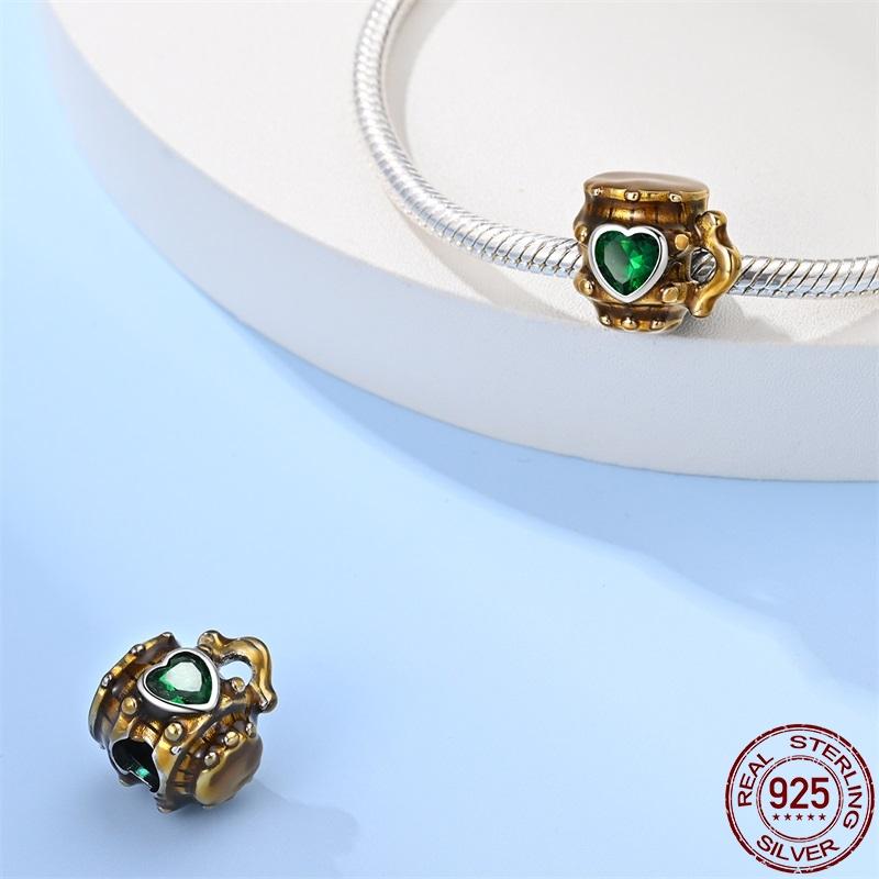 100% Authentic Copper Metal Metal Beer Series Charm Bead Components Compatible With Authentic Original 3mm Pan Bracelet High Quality Fine Jewelry