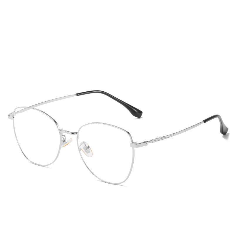 Metalowe Wielokątne Damskie Okulary Blokujące Niebieskie Światło na Krótkowzroczność Gotowe Okulary Korekcyjne z Nieregularną Ramką w Stylu Vintage 0 -0.5 -1.0 Do -6.0