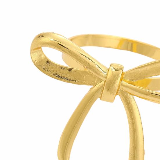 Bow Knot Napkin Ring Elegant Alloy Napkin Holder Reusable Napkin Ring for Wedding Table Decoration Baby Shower Anniversaries