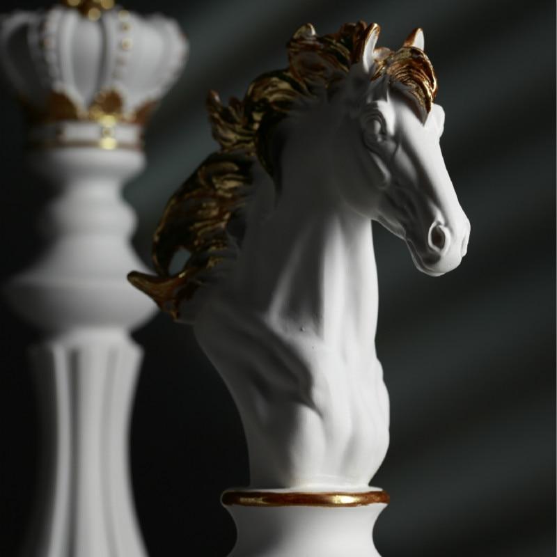 Pezzo Scacchi Decorativo In Resina – Scultura Singola Alta 16 Cm, Colore Nero, Stile Moderno Retrò Per Arredamento Casa - 6