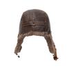 PU Pilot Bomber Hat Men Autumn Winter Warm Plush Thick Cycling Windproof Ear Protection Cap