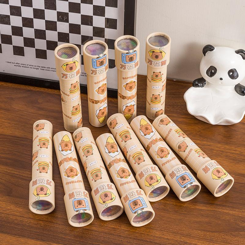 

6Pcs Cartoon Animal Capybara Rotating Kaleidoscope Educational Toys for Kids Birthday Baby Shower Party Favors School Prizes