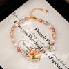 Handmade Floral Pearl Bracelet Women With Freshwater 18K Gold Plated Alloy Sweet Elegant Jewelry Accessory