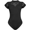 Women's Lace Short Sleeve High-Cut Dance & Yoga Leotard