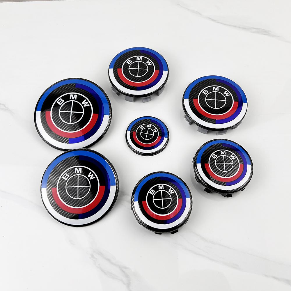 

7Pcs 45mm 56mm 68mm 74mm 82mm Car Wheel Hub Center Caps Hood Front Rear Trunk Emblem Steering Wheel Center Badge For BMW 45 82 82 4X56mmYT