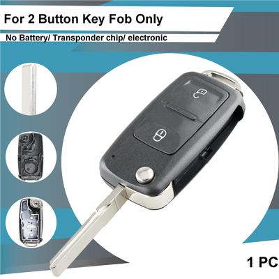 2 pulsante di Vibrazione Dell'automobile Chiave A Distanza Della Copertura Della Cassa Borsette Per VW Volkswagen Amarok Polo Golf 4 5 6 MK4 Bora Jetta Altea Alhambra Passat Fox
