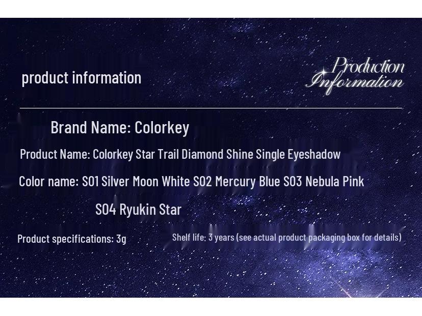 Colorkey Sparkling Starlight Pearlescent Highlighter Eyeshadow Gel.