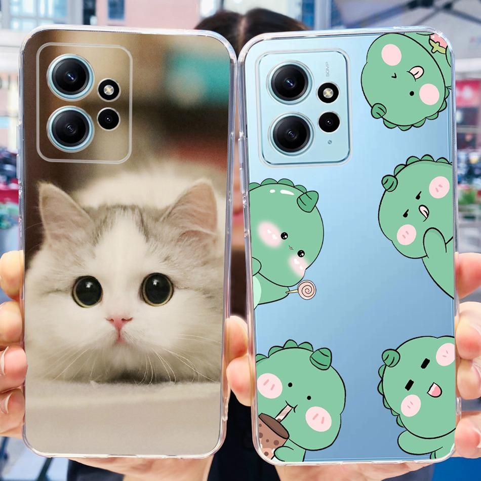 For Xiaomi Redmi Note 12 Case Redmi Note12 4G Global Cute Painted Soft Silicone TPU Phone Back Cover Bumper