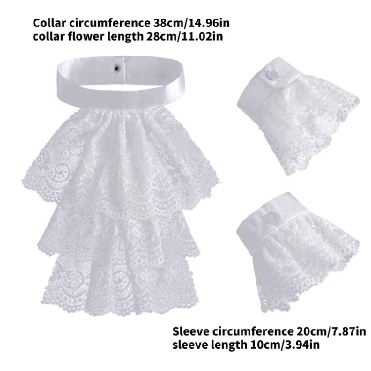 Vintage Styles Neck Ruff Unique Fashion Necklace Ruffled Pattern Neck Collar for Cosplay Lover