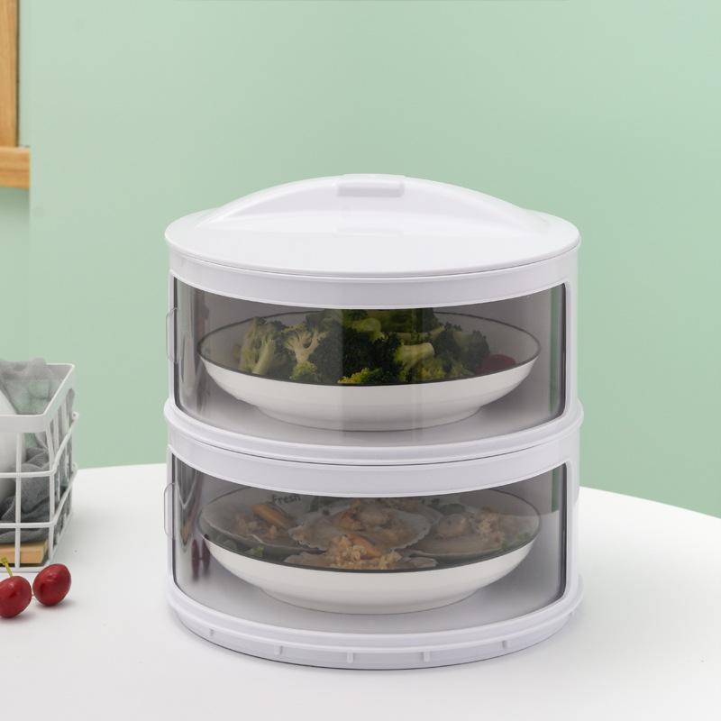 Transparent Stackable Food Insulation Cover Dust Proof Portable For Home Kitchen Keep Food Fresh Storage Organization Save Space