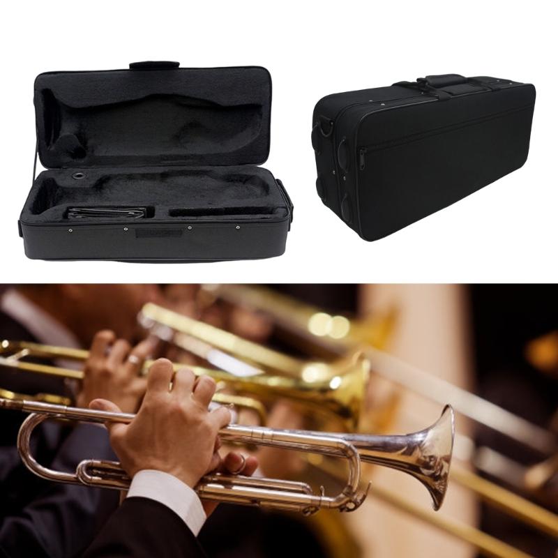 Durability Waterproofed Trumpet Gig Bag Adjustable Shoulder Straps Front Pocket for Instrument Protecting
