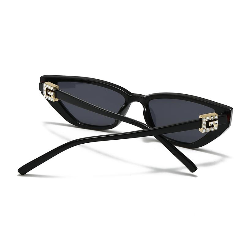 Cross-Border Narrow Model Cat-Eye Sunglasses for Men and Women Trendy Street Style Lh275