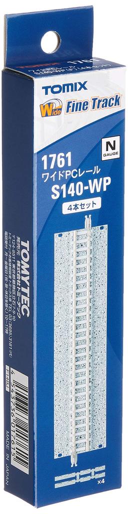 TOMIX N Gauge Wide PC Rail F Set of 4 Model Railroad Supplies S140-WP (1761)