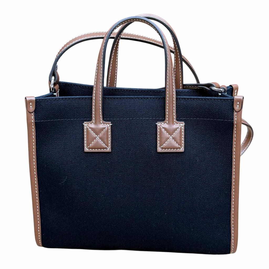 Pristine BURBERRY Shoulder Bag black canvas Women 8055749 Used