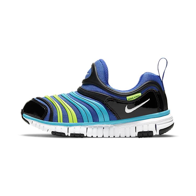New Nike Dynamo Free Low Top Sports Casual Shoes Blue Black Children Aged 3 7 Years Old 343738-434