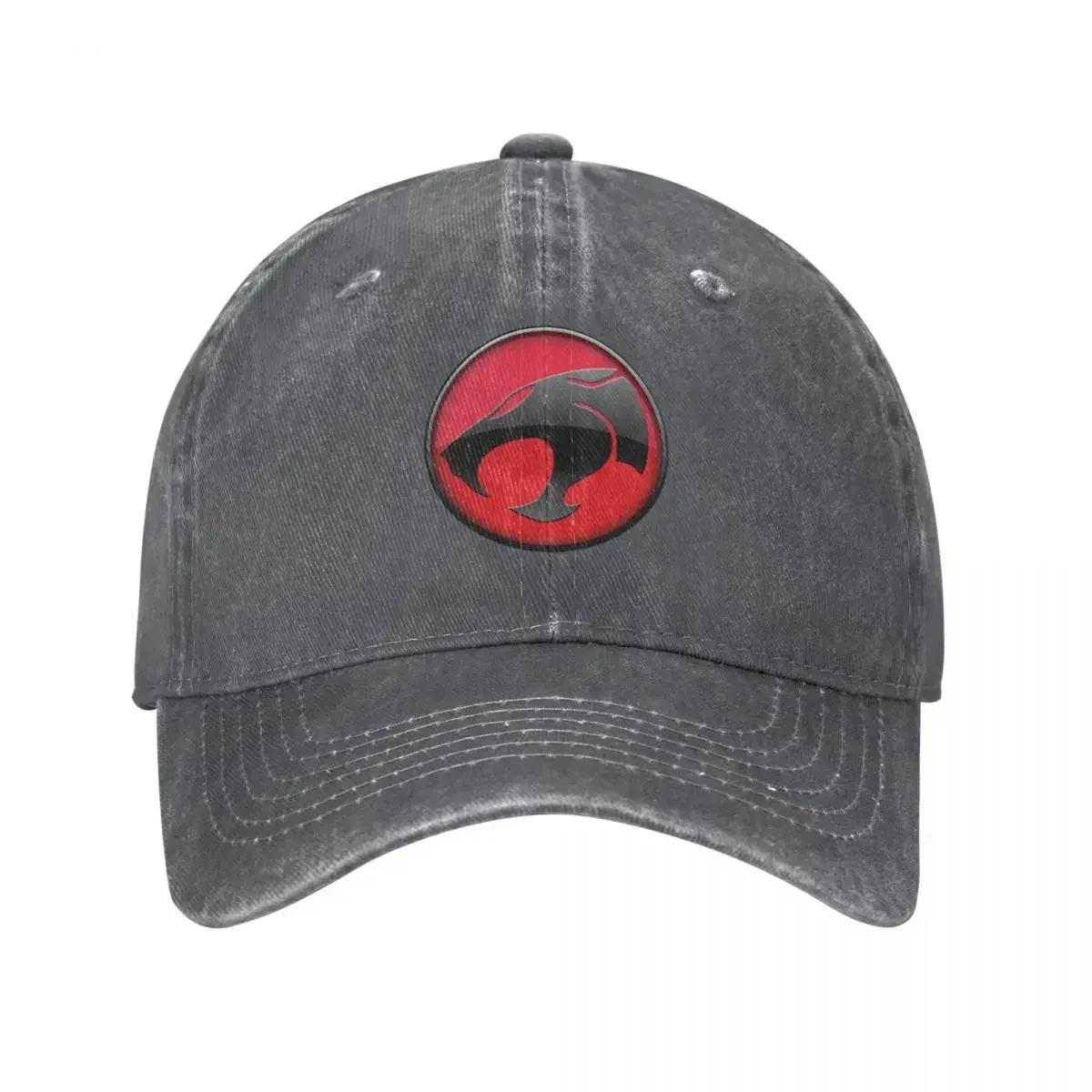 

Washed Denim Thundercats Logo Baseball Cap Unisex Spring Autumn Snapback Hat Thundercats Vs HiMan Cheetara 80s Retro Casquette Adjustable