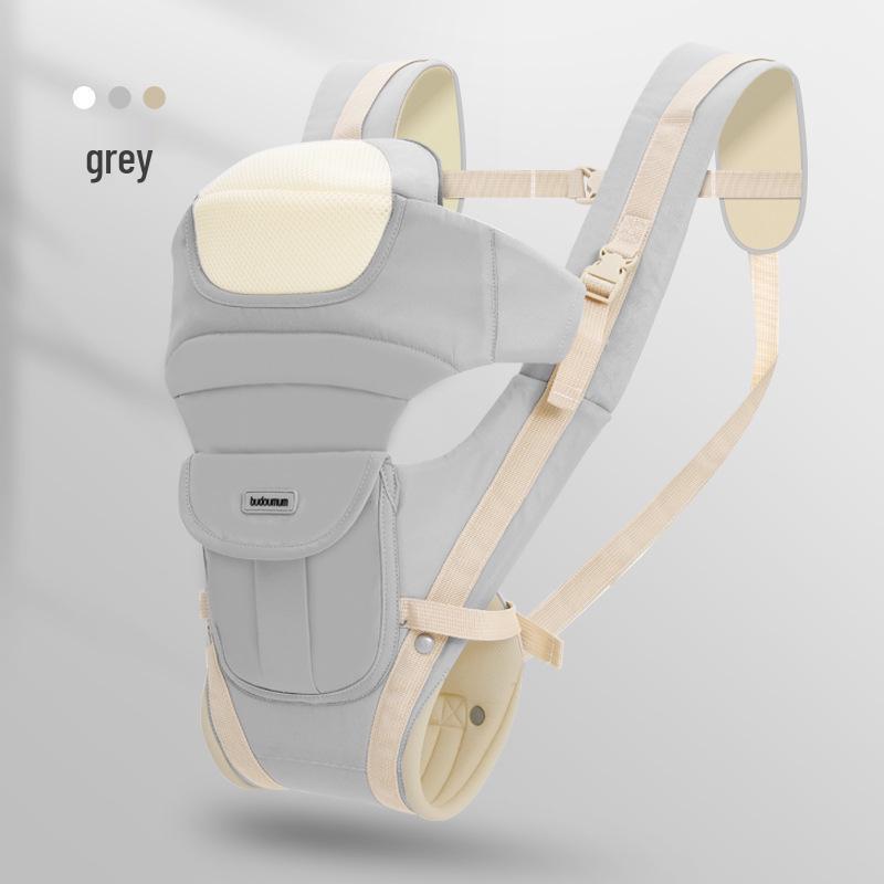 Lightweight 4-Season Baby Carrier with Waist Stool - Multifunctional, Two-Way, Hands-Free Design