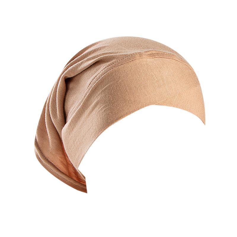 Forehead Criss Cross Muslim Turban Solid Stretch Inner Hijab Caps Ready To Wear Women Head Scarf Under Bonnet Turbante Mujer