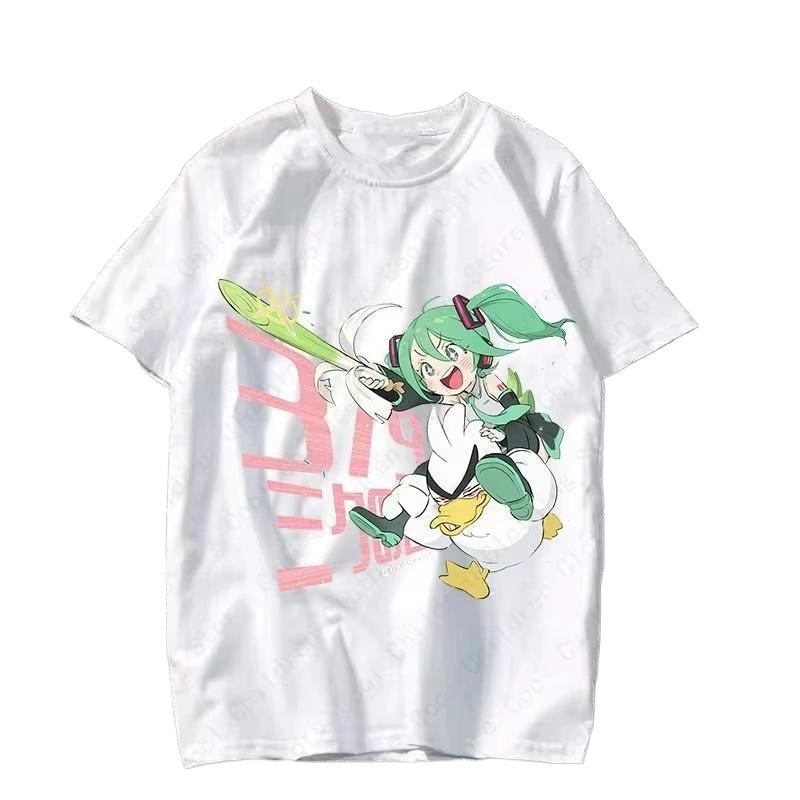 2026 Hot Selling Fashion New Anime Japanese Cartoon Characters Cute MIKU Summer Round Neck Top Pattern Tshirt Large