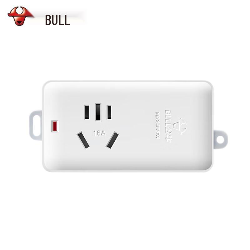 Bull 16A New National Standard Power Socket with Child Safety Door CN plug (adapter included)