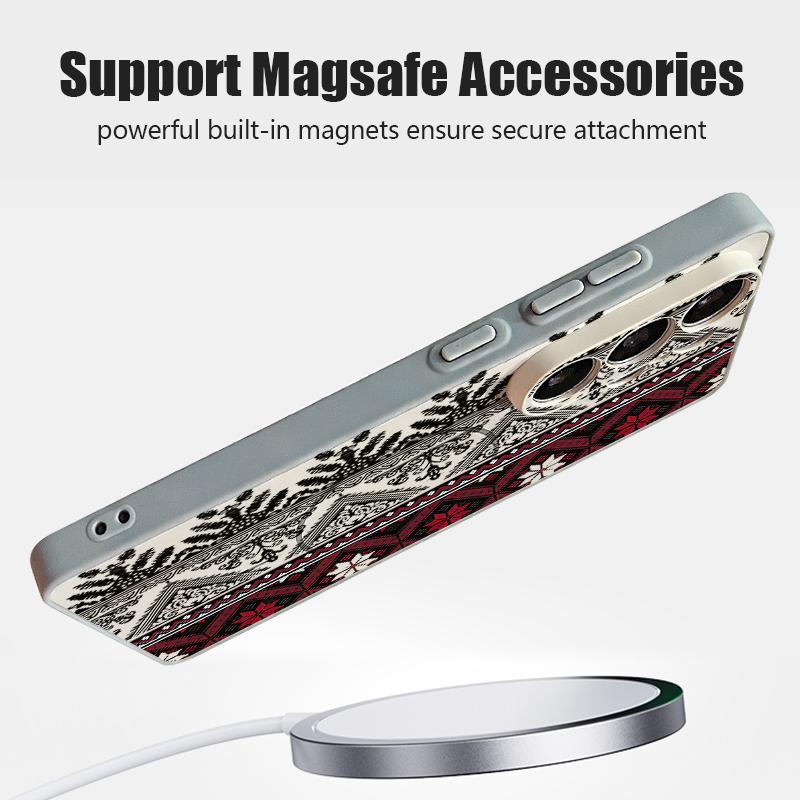 Vintage Patterns Magnetic Phone Case For Samsung Galaxy S25 S26 Ultra Edge S24 S23 FE A17 A56 A37 A16 A35 A55 A15 A36 5G Cover