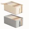 Wardrobe Clothes Storage Box Large Capacity Breathable Mesh Heavy-Duty Folding Frame Storage Basket Trousers Organiser