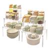2Pcs Acrylic Cabinet Organizer Spice Racks Strong Load-bearing Transparent Kitchen Desk Countertop Organizer Stackable Shelves