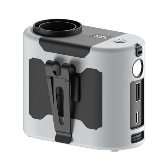 Lüfter mit Hüftclip und LED-Licht, 5 Geschwindigkeiten einstellbar, 10000 mAh, wiederaufladbar