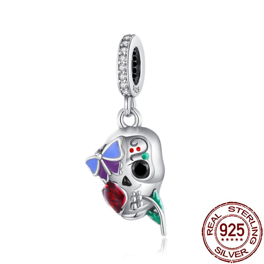 Gothic Charms Copper Halloween Nightmare Skull Skeleton Voodoo Doll Beads Fit Bracelet Necklace Diy Jewelry