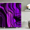 Luxury Plush Shower Curtain With Modern Abstract Design For Bathroom Decor Purple Black Rainbow Swirl Pattern Home Decor Waterpr