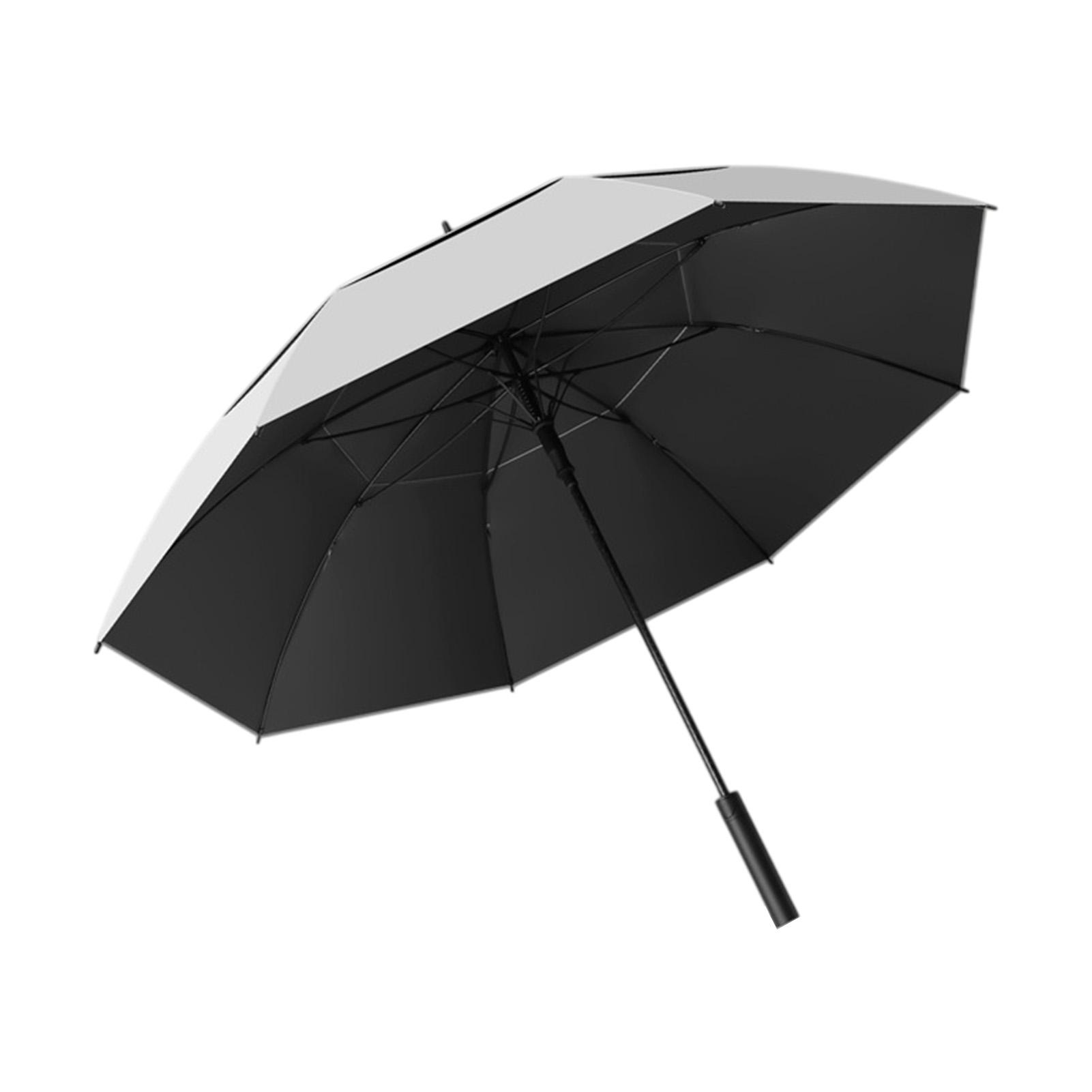 2025Golf Umbrella UV Sun Protection Large Umbrellas Double Vented Canopy Auto Open Stick Umbrellas for Men and Women Aluminum&8K чёрный
