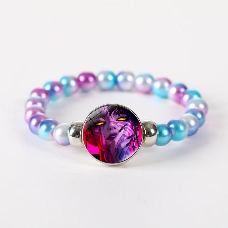 Ins Style Cartoon Beaded Bracelet, 2025 Spring New Glass Charm Jewelry, Unisex Handmade Gift for Travel Souvenir, 16+6cm Adjustable Chain