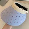 Anti-UV Woman Sun Hat Sweet Visor Cap Simple Empty Top Cap  Holiday
