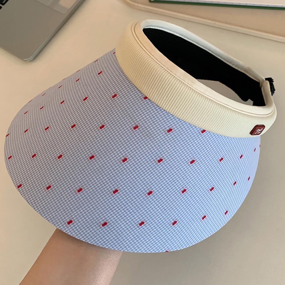 Anti-UV Woman Sun Hat Sweet Visor Cap Simple Empty Top Cap Holiday