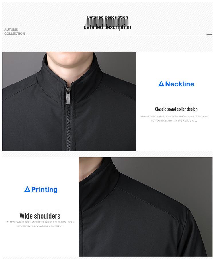 Men's Winter Stand Collar Cotton Jacket (2025): Thickened, Warm, Casual Outerwear for Middle-Aged and Elderly Men.