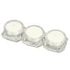 4Pcs Cream Jar Diamond Look Cosmetic Refillable Bottle Outdoor Travel Camping Plastic Compact Makeup Empty Container