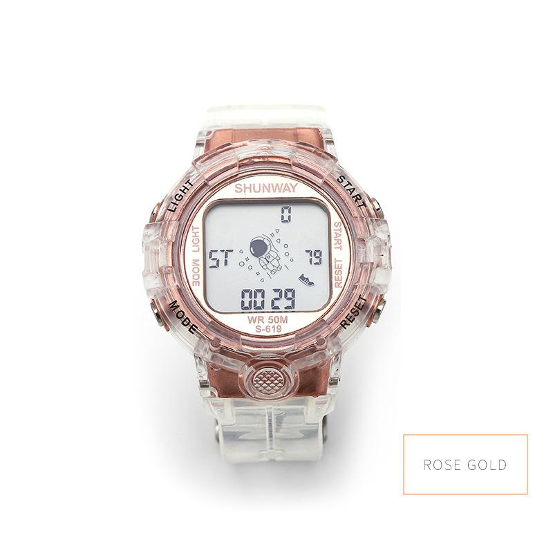 UTHAI CE74 Fashion Children's Watch Astronaut Swimming Bathing Night Light Electronic Watch Male and Female Student Watch