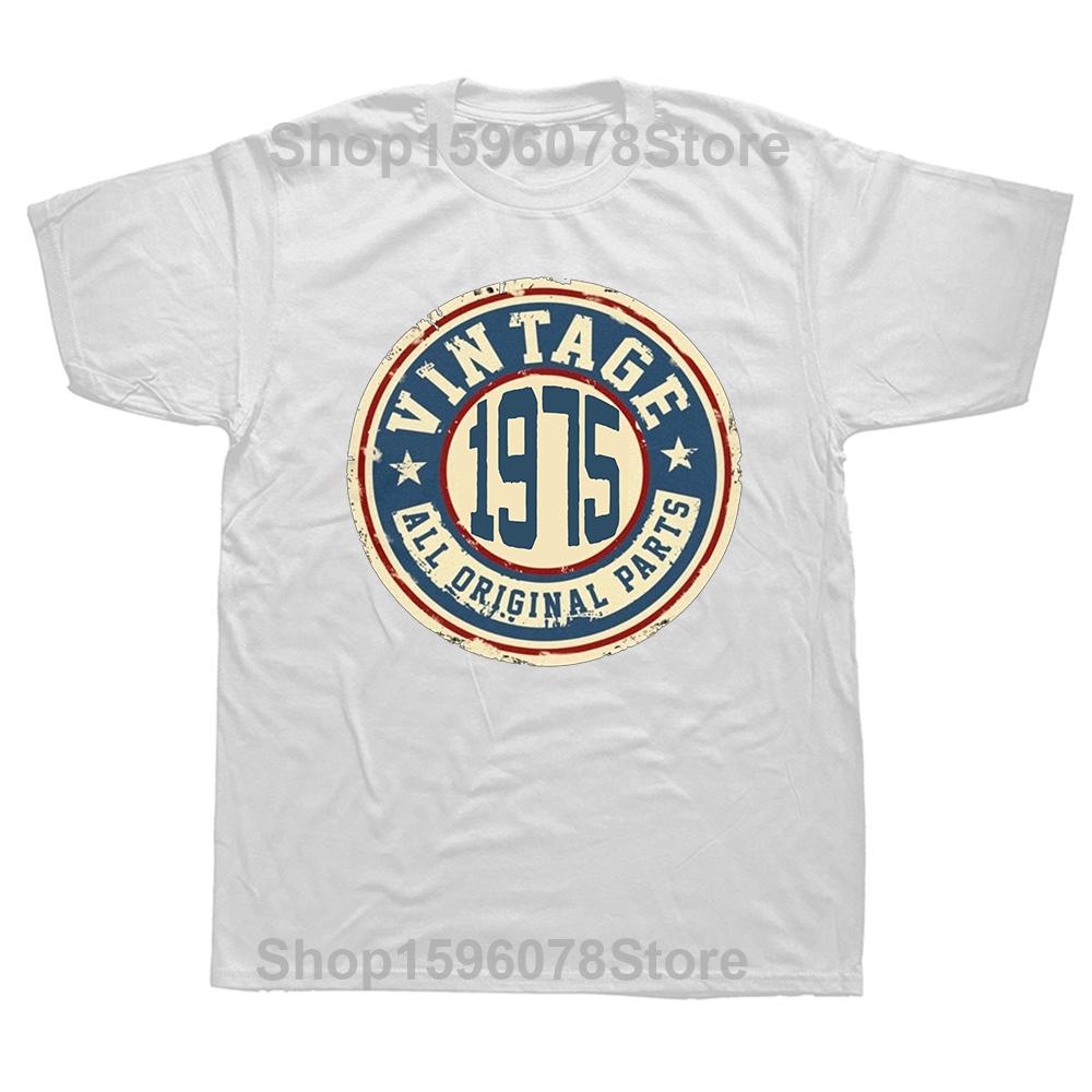 Funny 49 Year Old Vintage 1975 Limited Edition T Shirts Summer Streetwear Short Sleeve Birthday Gifts T-shirt Mens Clothing