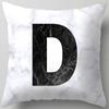Marble Letter Print Pillowcase Decorative Pillow Sofa Cushion Cover Home Decor Pillowcase