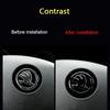 PIUE7 46MM ABS Car Steering Wheel Center Logo for Skoda Fabia Rapid Kodiaq Octavia Laura Superb 1 2 3 4 VRS Yeti Karoq Emblem Sticker
