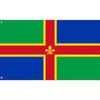 1pc Multi-Size Optional for LincoLn County Flag - Durable Polyester, Vivid Design, Includes Hammer of Justice and Lilies for Outdoor Use, No Power Req