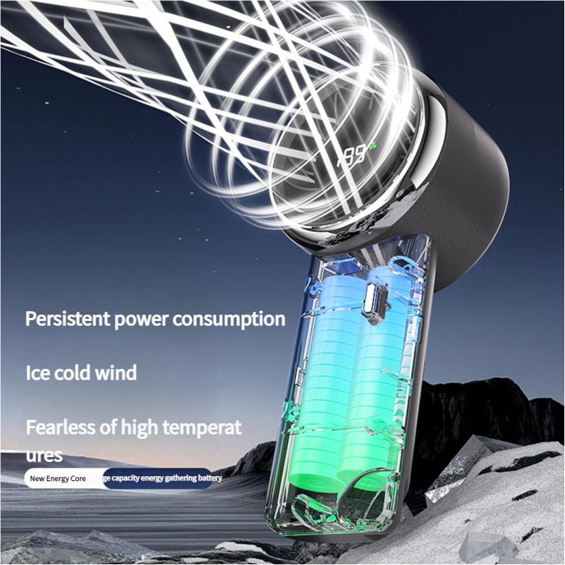 Xiaomi High-Speed 199 Adjustable Portable Handheld Cooling Fan Battery Powered with Digital Display Long-lasting Desktop Fan