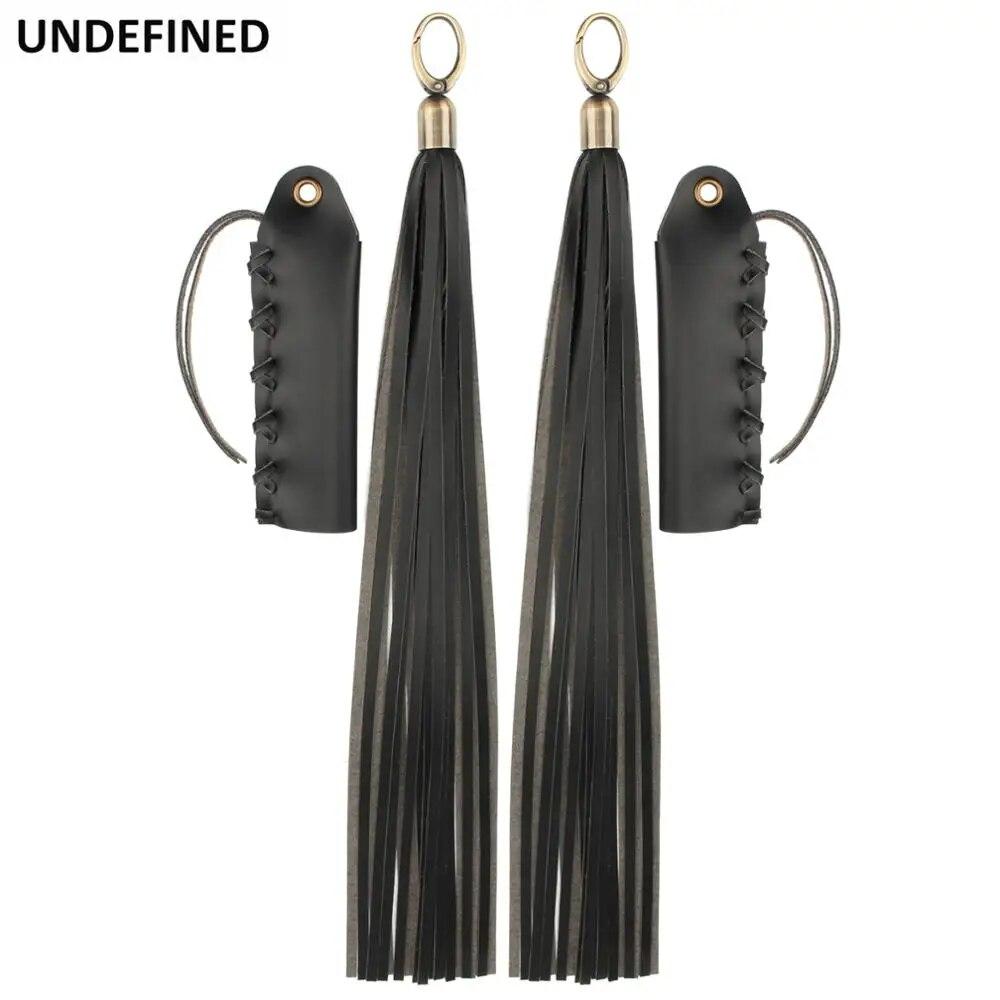 22/25mm motocyklové rukojeti Kožené kryty s třásněmi pro Harley Indian Honda Shadow Chief Classic Cafe Rcaer Custom Old School