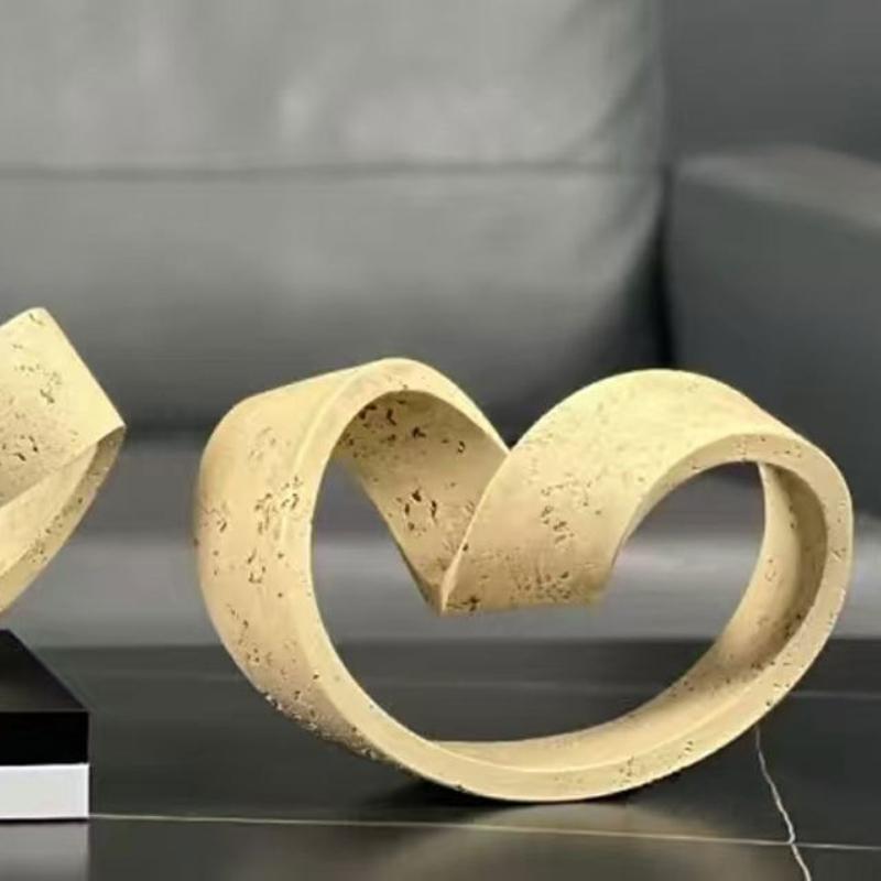 Abstract Ornaments Miniature Creative Sculptures Geometric Ring Art Figurines Aesthetic Living Room Decoration Accessories