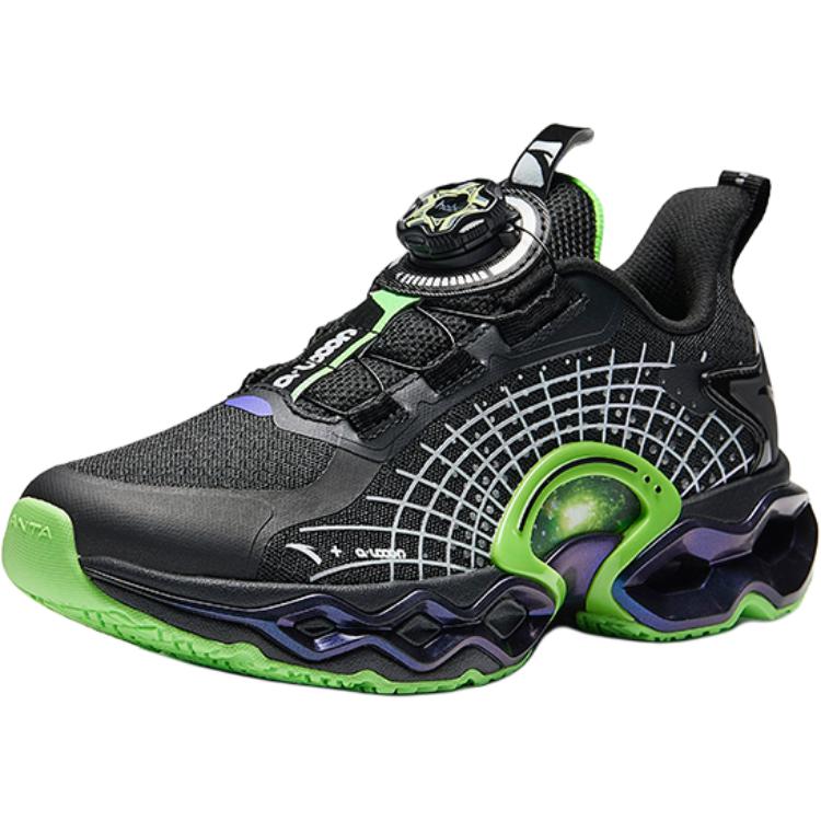 Anta Kids Energy Ring 10.0 Comfortable Versatile Fitness Test Non-Slip Wear-Resistant Low-Top Running Shoes Kids sneaker Black Purple 312445588-6