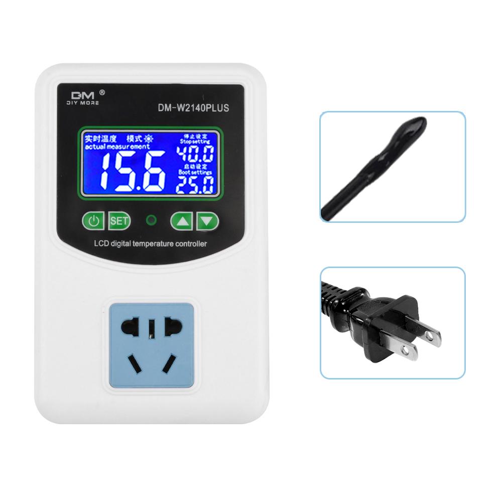 AC110-220V 3500W Socket Digital Temperature Controller High Accuracy Heating Cooling NTC Sensor Temp Control Thermostat ℃/℉