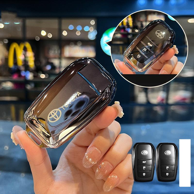 TPU Car Remote Key Case Cover Shell For Toyota CHR Hilux Fortuner Land Cruiser 200 Camry Corolla Crown RAV4 Highland Accessories