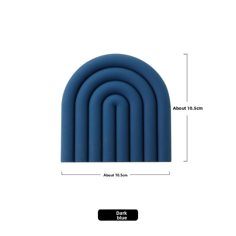Silicone Pot Mat Insulation Pad Bowl Mat Placemat Plate Mat Silicone Mat Dining Table Home Rainbow Non-slip Mat